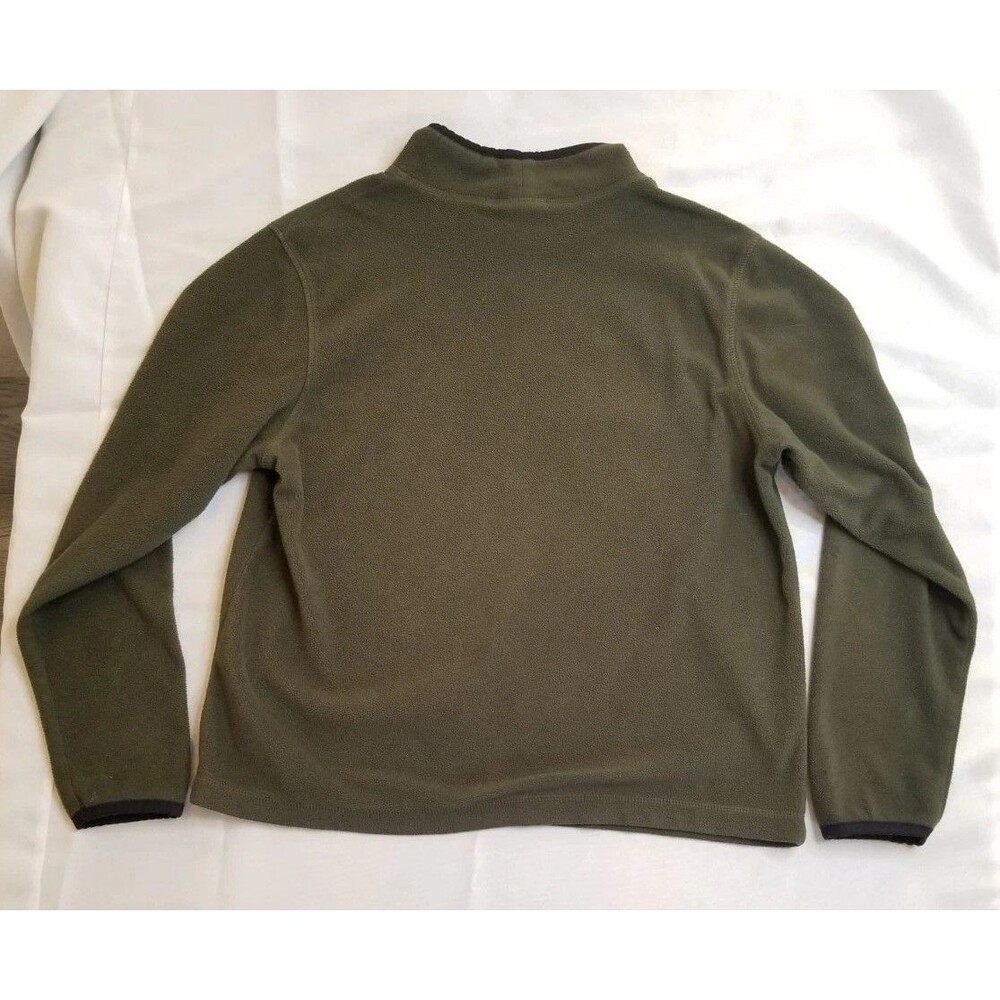 Vintage KAVU Dark Green Fleece Womens Pullover Mock Neck Base Layer Shirt Size S